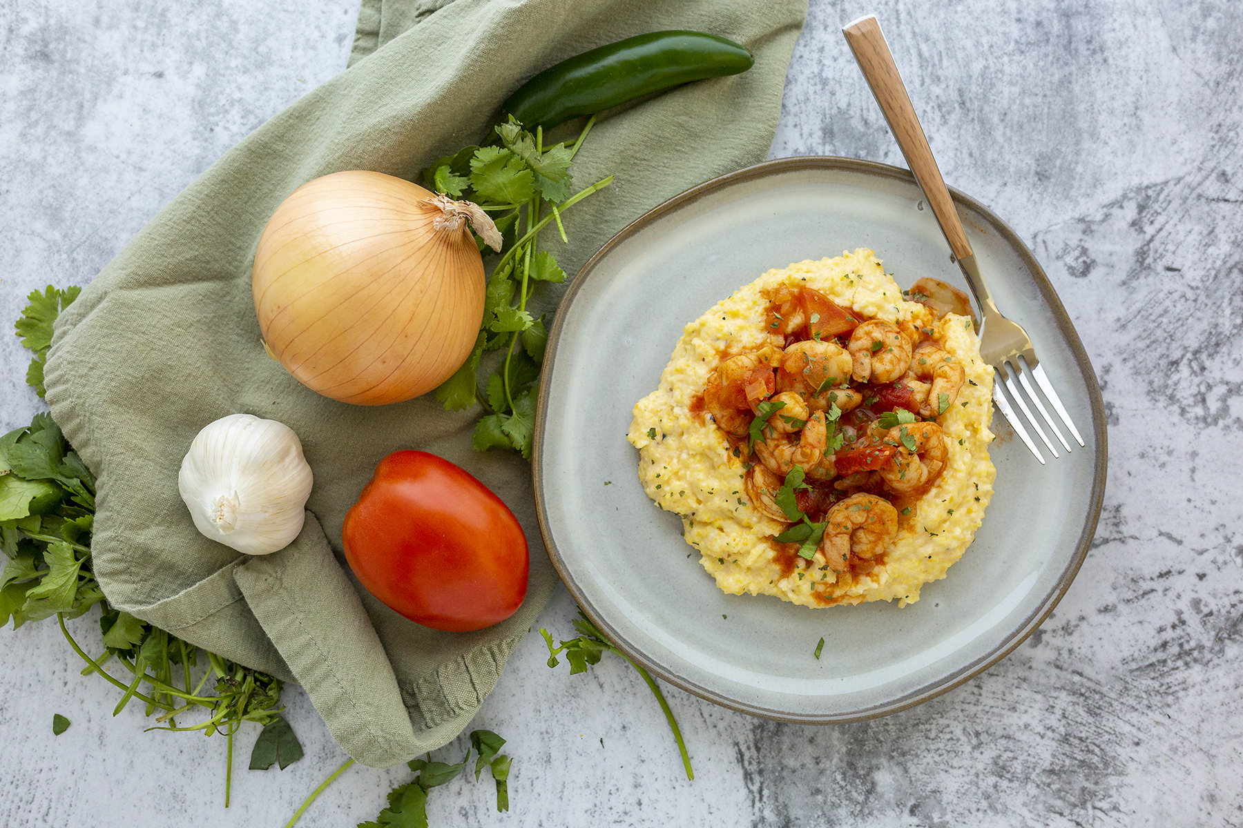 Cheesy Polenta and Shrimp Recipe-image
